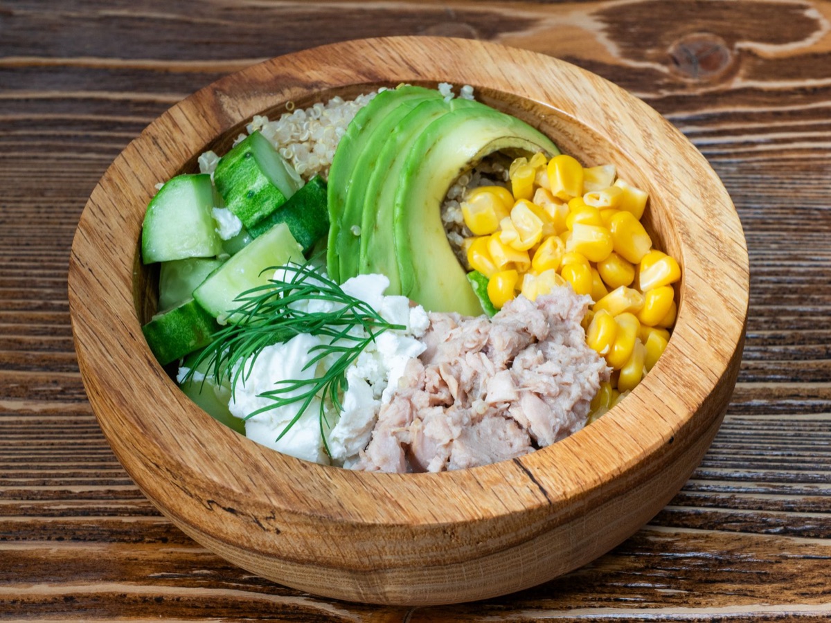 quinoa and brown rice bowl