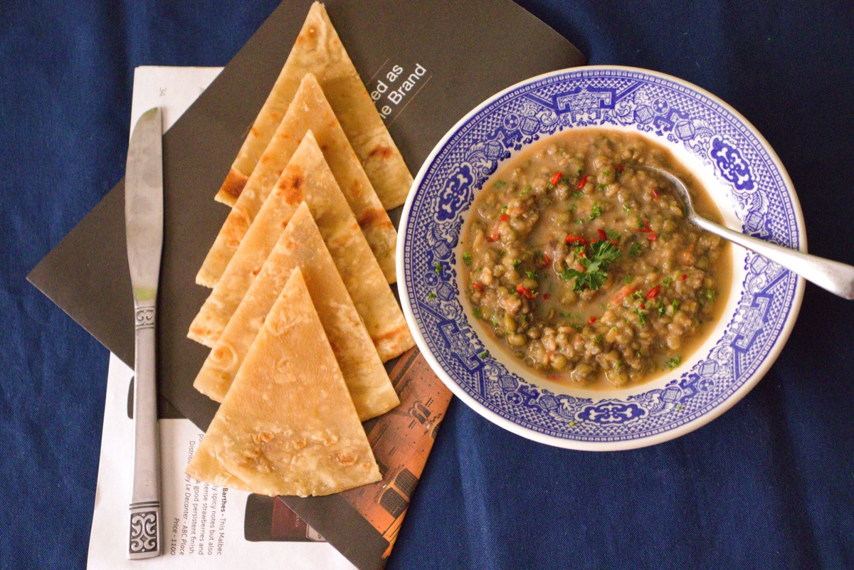 sopa de lentejas con verduras