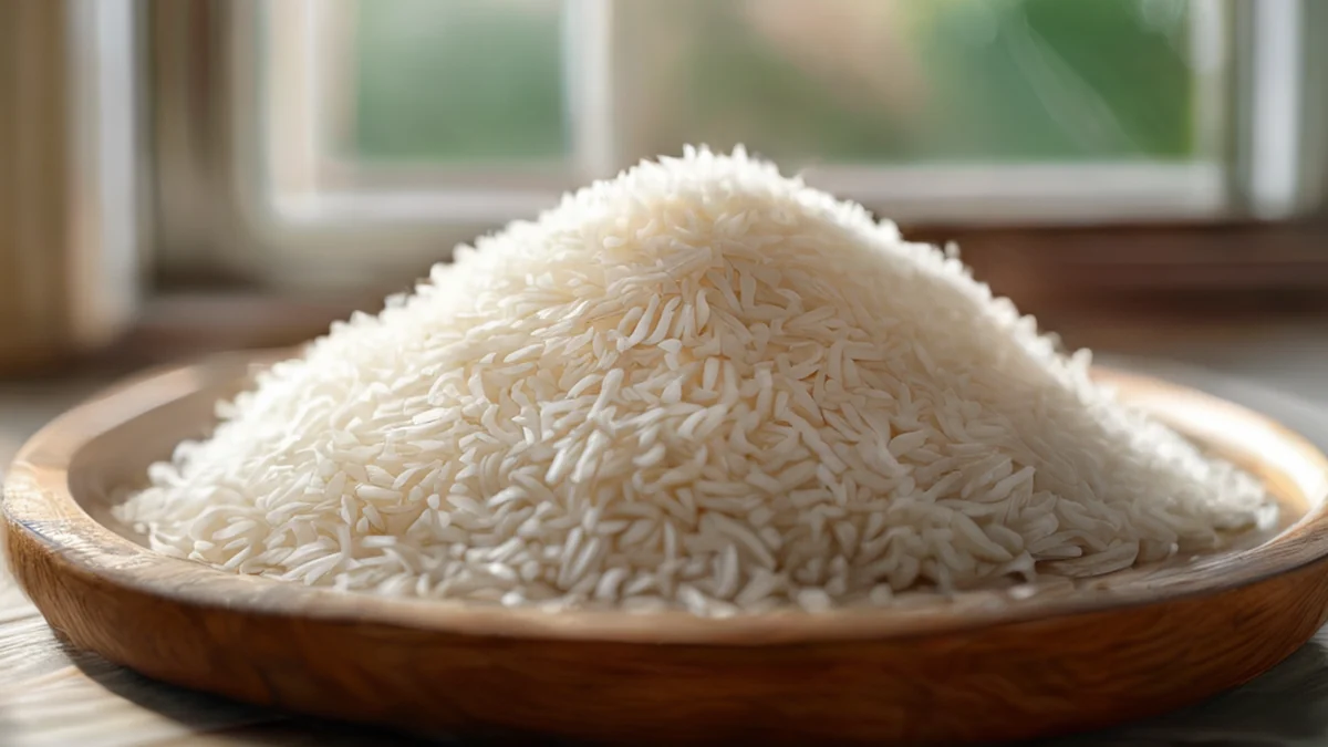 Une pile de riz dans la cuisine.