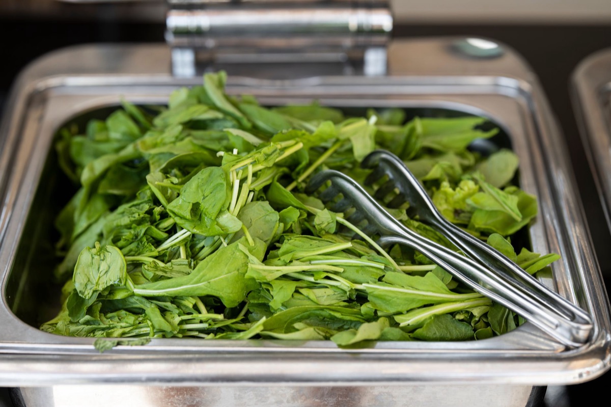 broccoli and spinach in salad