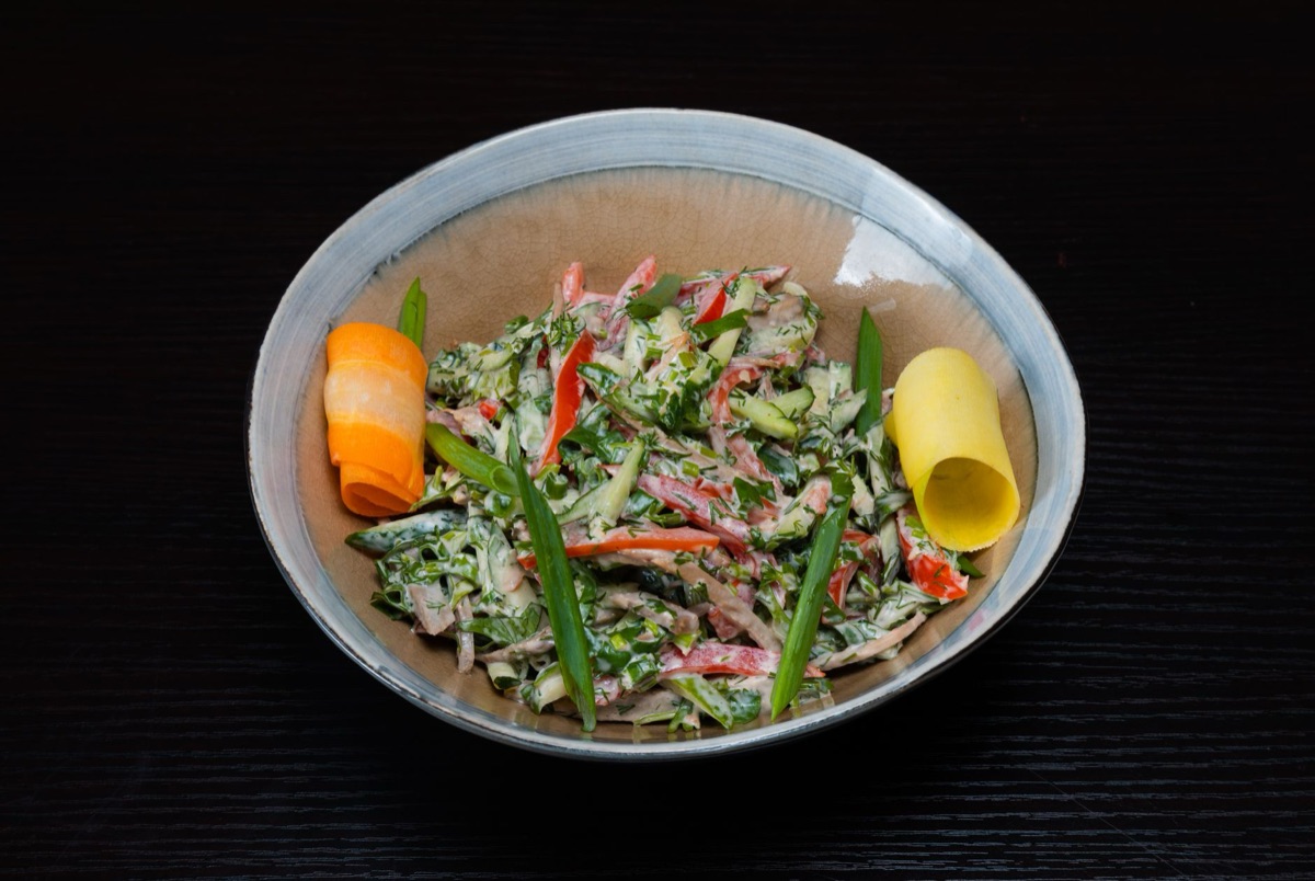 ensalada de verdas orgánicas